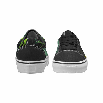 WOMEN'S Toxic Melting Skeleton Cats Lace-Up Canvas Dreamlike Custom Shoes