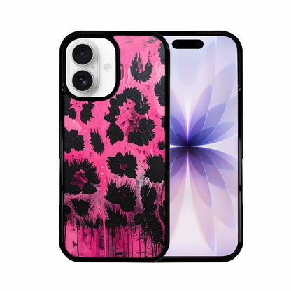 iPhone 17 Case — Black &amp; Pink Ink Animal Print, Custom Print Case Cover
