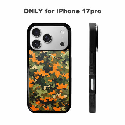 iPhone 17 Pro Case — Small Military Camouflage Blotch Pattern Camo, Unique Phone Case Design