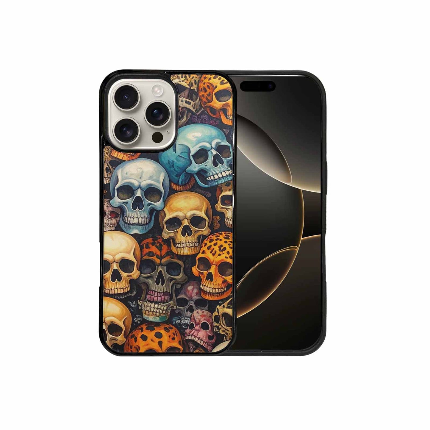 iPhone 16 Pro Max Case — Skulls Pattern Hundreds Of Sma, Original Design Phone Case