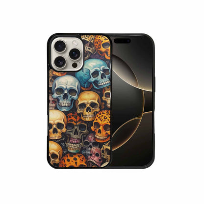 iPhone 16 Pro Max Case — Skulls Pattern Hundreds Of Sma, Original Design Phone Case