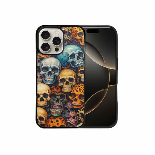 iPhone 16 Pro Max Case — Skulls Pattern Hundreds Of Sma, Original Design Phone Case