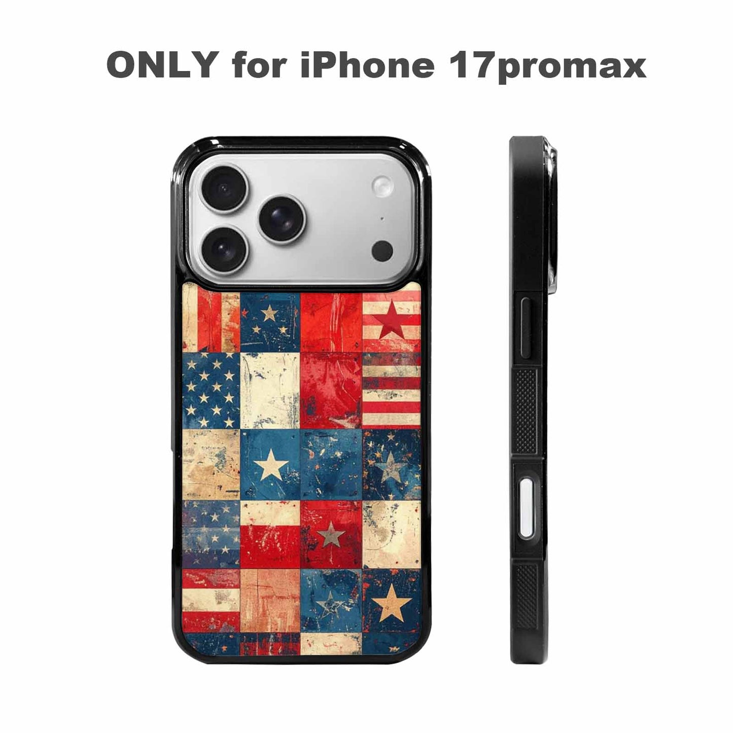 iPhone 17 Pro Max Case — Small American Flag Stars Galaxy Space, Custom Designed Case Cover