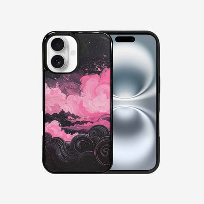 iPhone 16 Case — Van Gogh Swirl Black Pink Ink, Custom Print Case Cover