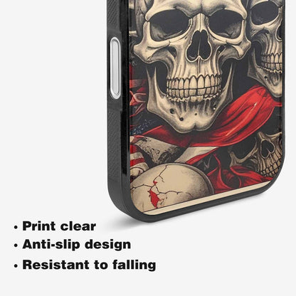 iPhone 16 Case — Skull Dark Art Gothic Print, Personalized Phone Case