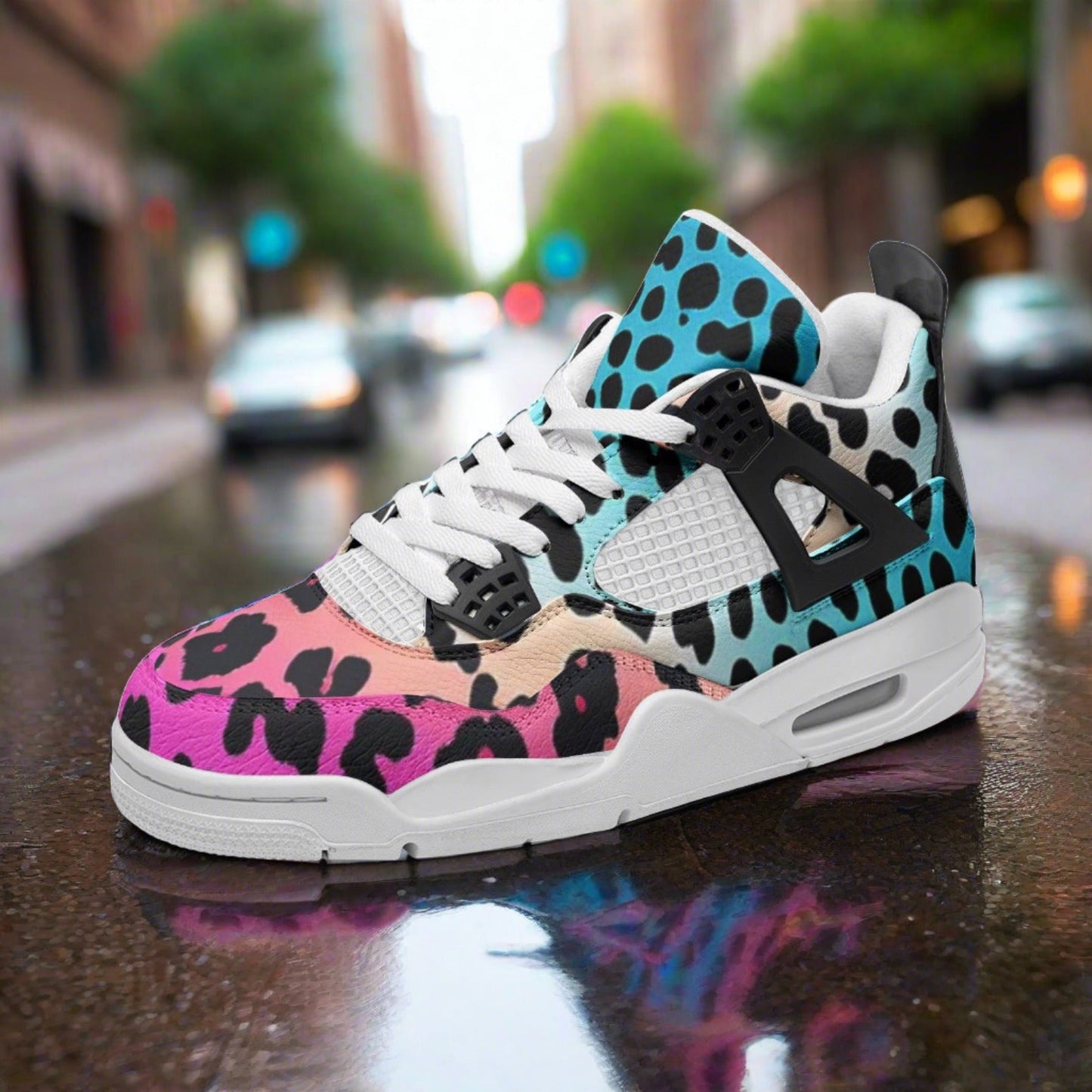 Peacock Green Emerald Custom Bold Art - Freaky Shoes | Custom Art Sneakers