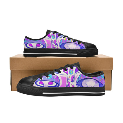 WOMEN'S Magic Mushrooms Art Canvas Surreal Custom Shoes
