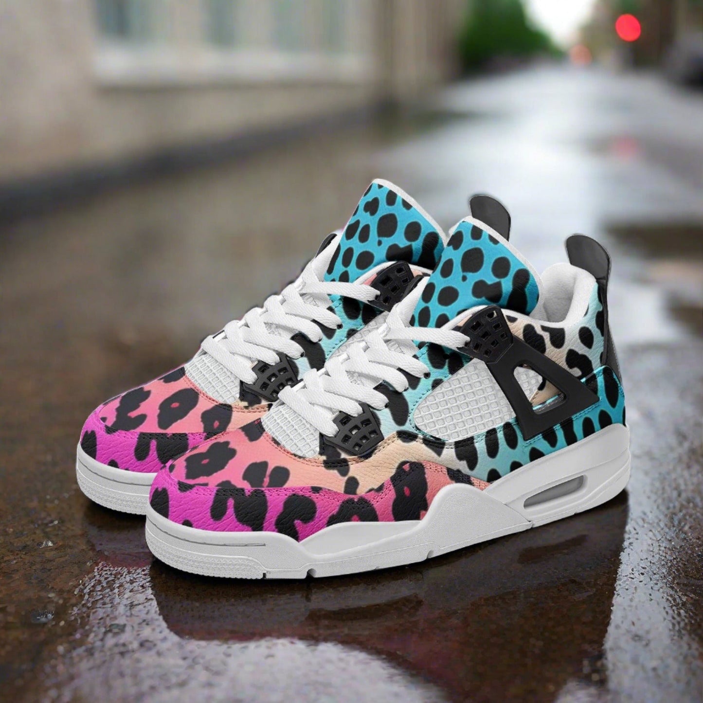 Peacock Green Emerald Custom Bold Art - Freaky Shoes | Custom Art Sneakers