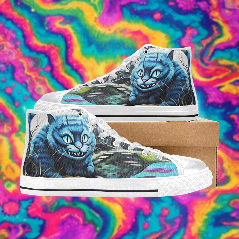 Phoenix Purple Teal Vivid Bold Art - Freaky Shoes