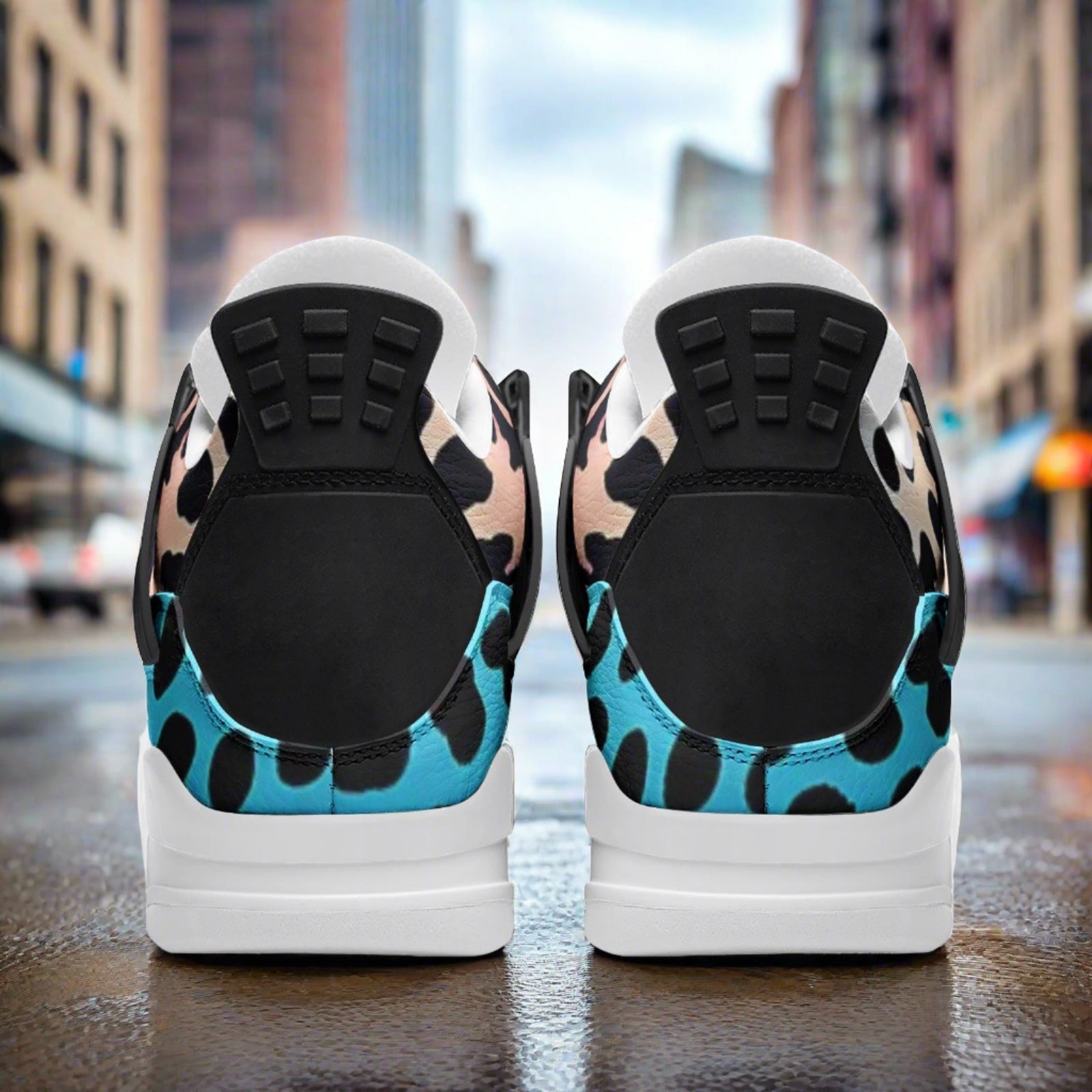 Peacock Green Emerald Custom Bold Art - Freaky Shoes | Custom Art Sneakers