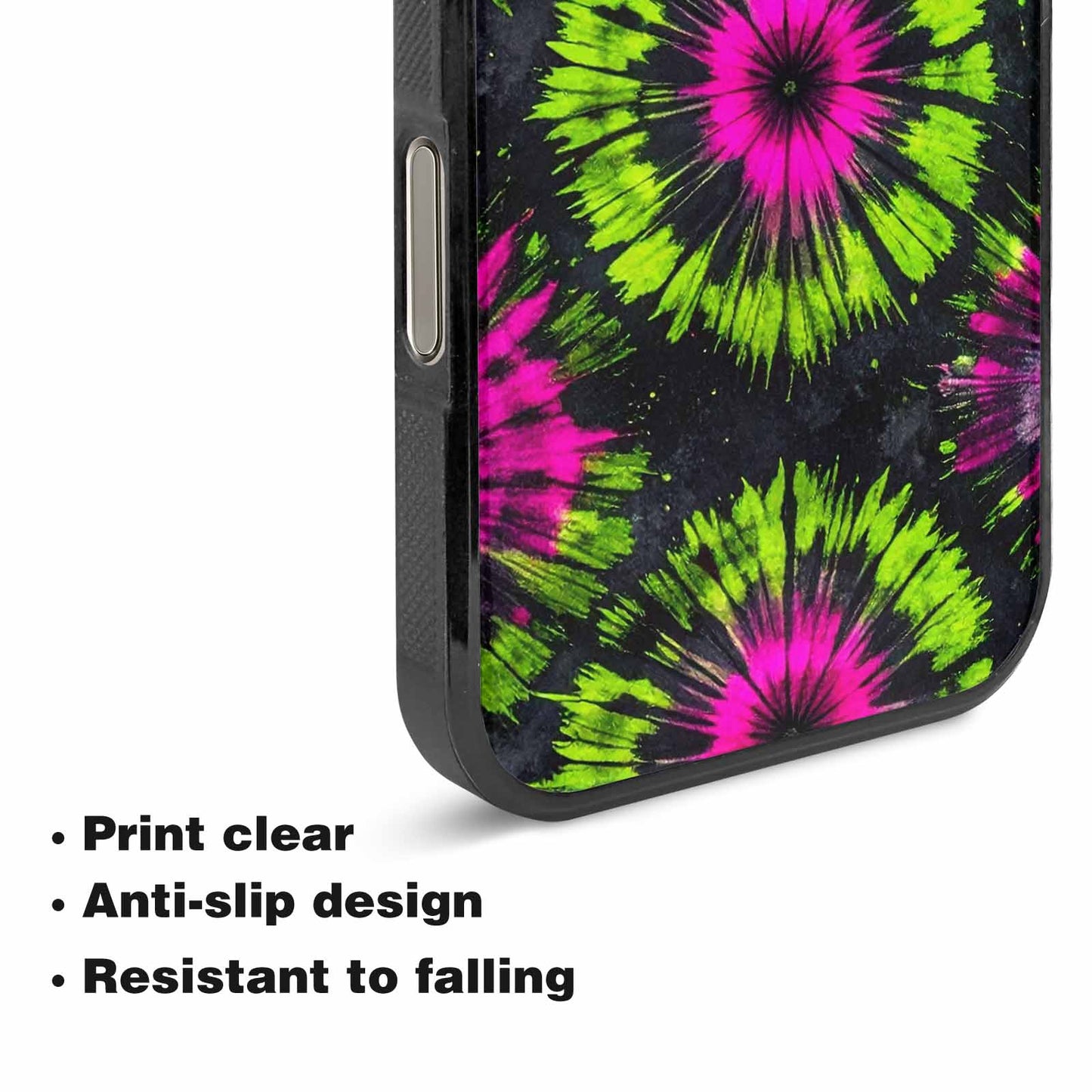 iPhone 16 Pro Case — Acid Wash Tie Dye Neon Custom, Custom Made Phone Cover