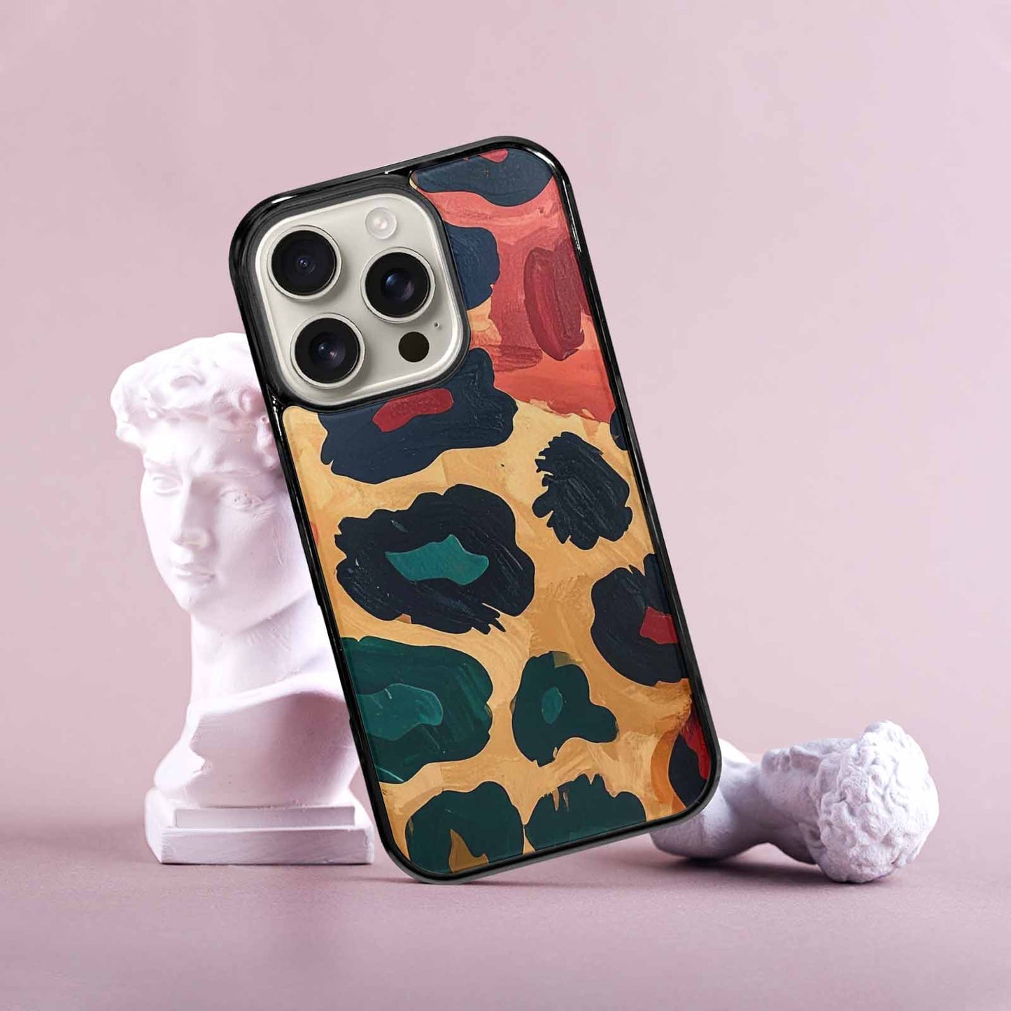 iPhone 16 Pro Case — Leopard Wallpaper Print, Personalized Phone Case