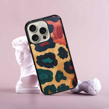 iPhone 16 Pro Case — Leopard Wallpaper Print, Personalized Phone Case