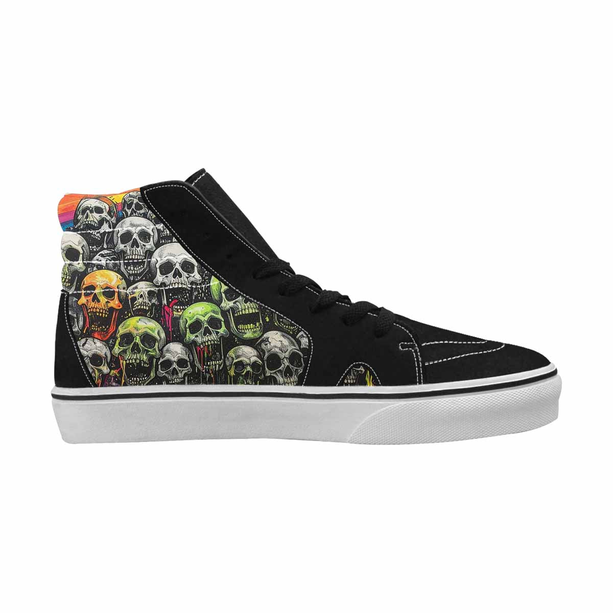 MEN'S Rainbow From Skull S High Top Canvas Vivid Sneakers