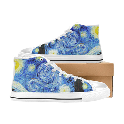 WOMEN'S Cc Starry Night High Top Canvas Aesthetic Shoes