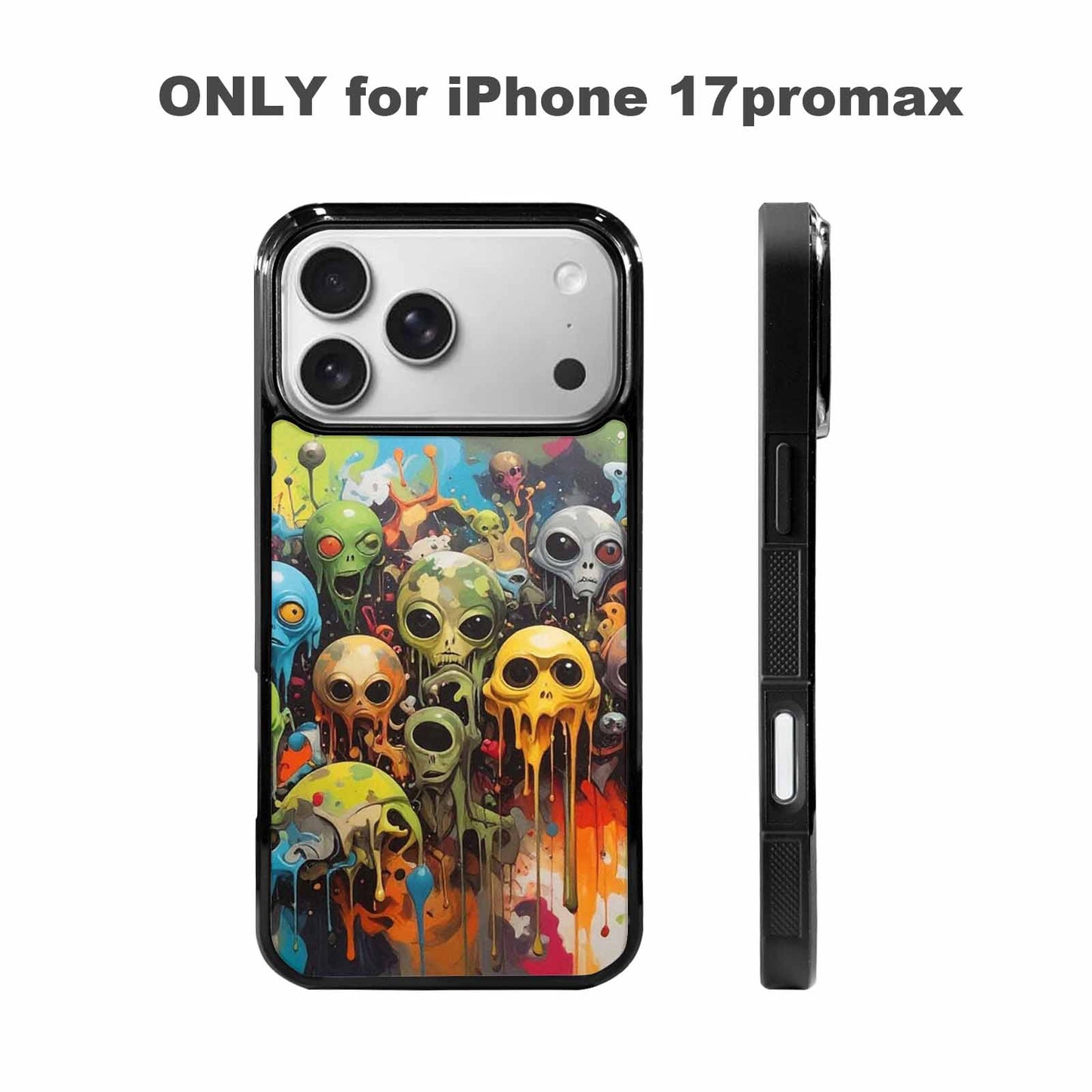 iPhone 17 Pro Max Case — Aliens Camomelting Aliens Patt Alien Scifi, Custom Phone Case