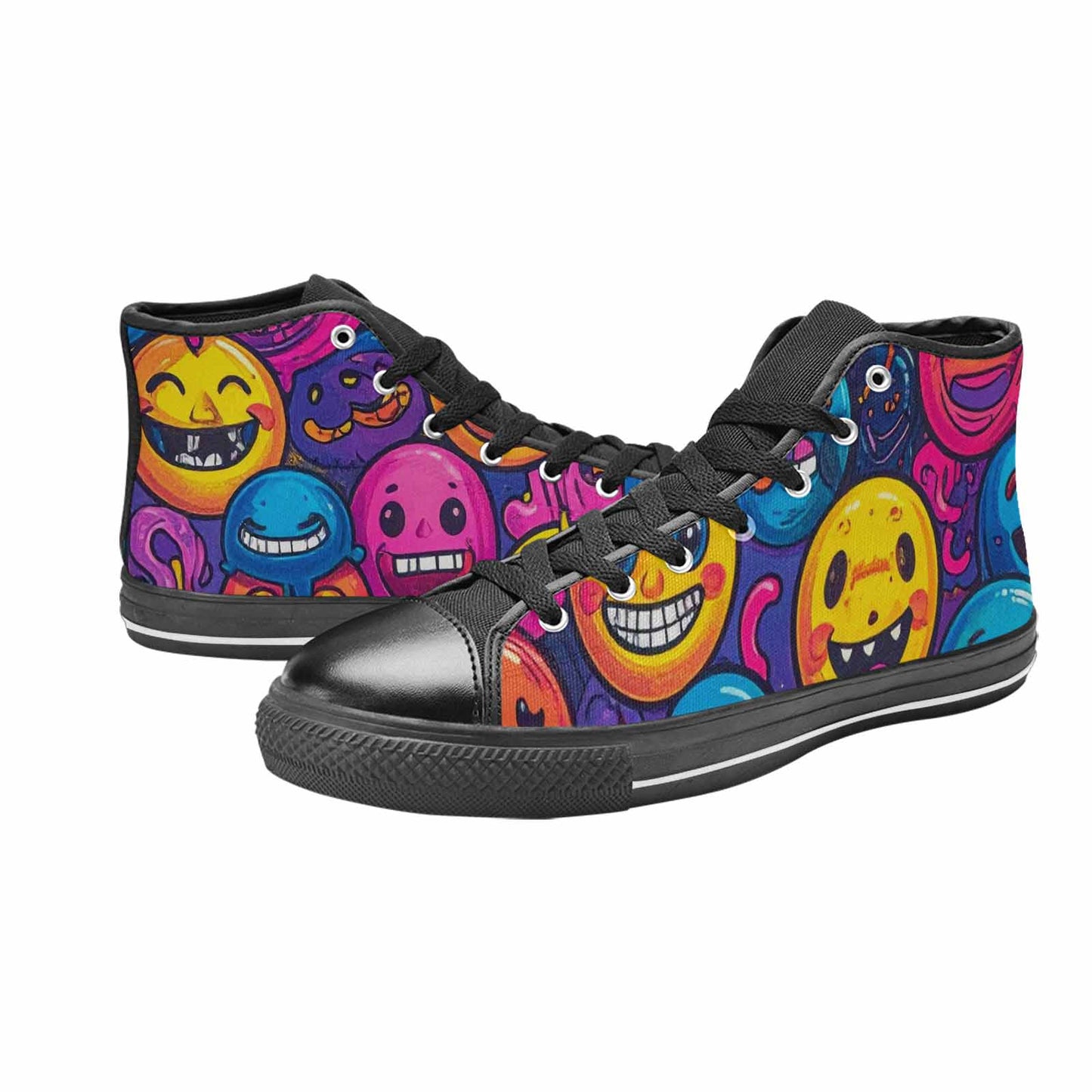 WOMEN'S Funny Looking Cartoon High Top Canvas Y2K Custom Sneakers