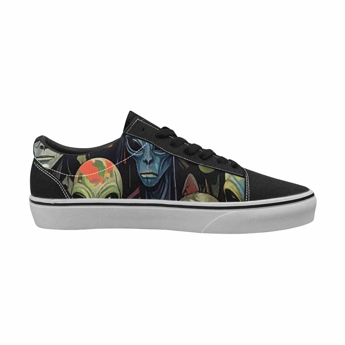 WOMEN'S Aliens × Camo Aliens Lace-Up Canvas Cottagecore Sneakers