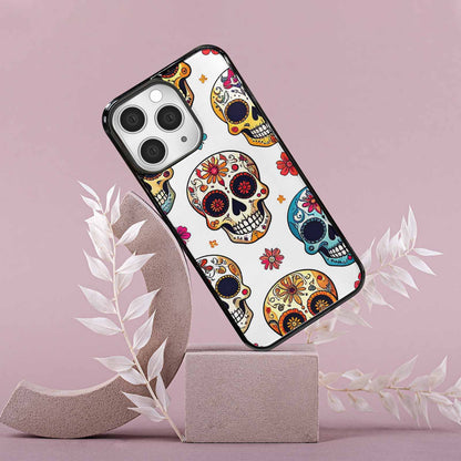 iPhone 15 Pro Max Case — Vibrant Skull Seamless, Custom Made Phone Cover