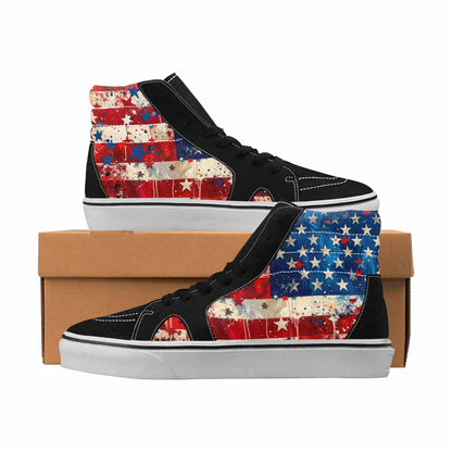 MEN'S Patriotic High Top Canvas Statement Dark Academia Customized Sneakers