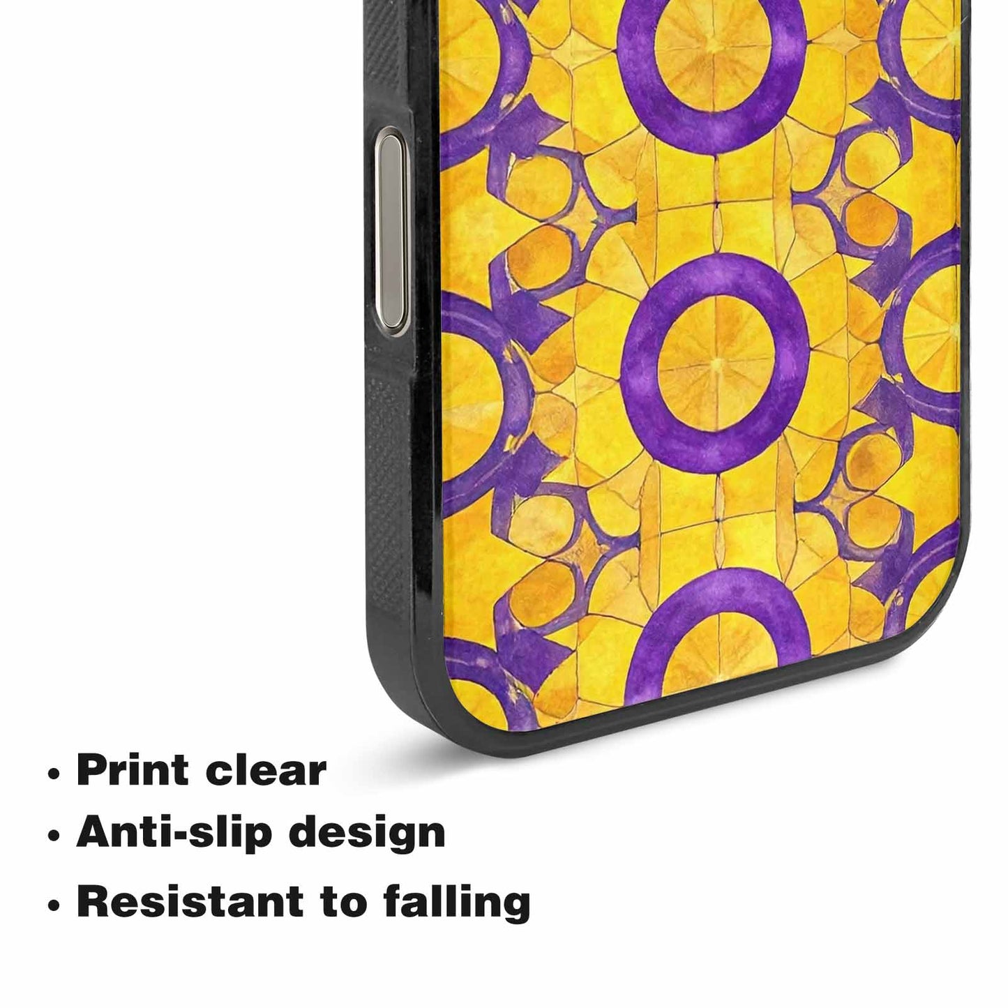 iPhone 16 Pro Max Case — Intersex Flag Color Theme Small Rainbow, Custom Made Phone Cover