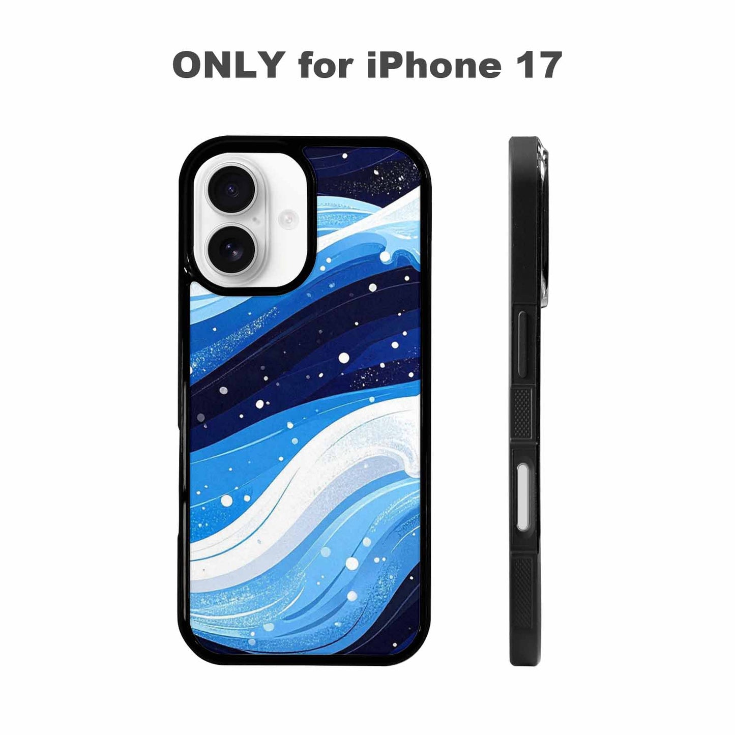 iPhone 17 Case — Glossy Winter Wave Cartoon Cute, Custom Designed Case Cover