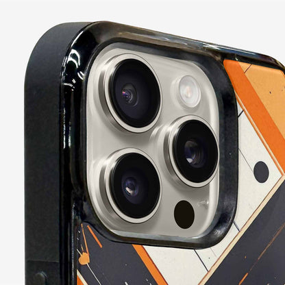 iPhone 15 Pro Max Case — Basketball Pattern Court Lines And Balls, Custom Printed Phone Case
