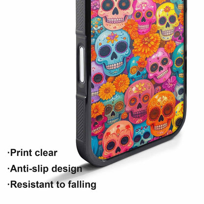 iPhone 17 Pro Max Case — Ornate Candy Color Skull Gothic Skulls, Unique Phone Case Design