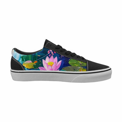 WOMEN'S Full Color Vibrant Monet Lace-Up Canvas Vivid Custom Sneakers
