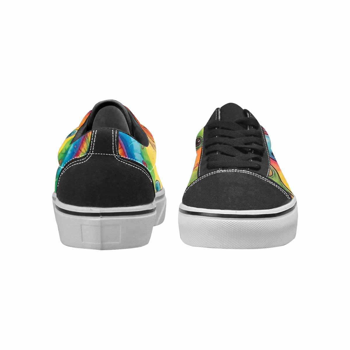WOMEN'S Melting Aliens Lace-Up Canvas Cottagecore Custom Sneakers