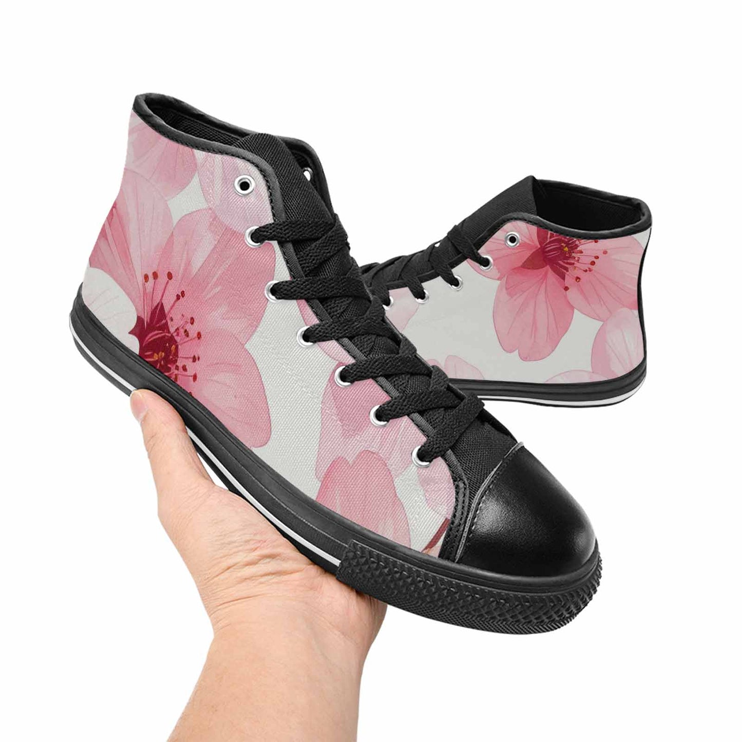 MEN'S Japanese Cherry Blossom High Top Canvas Surreal Shoes