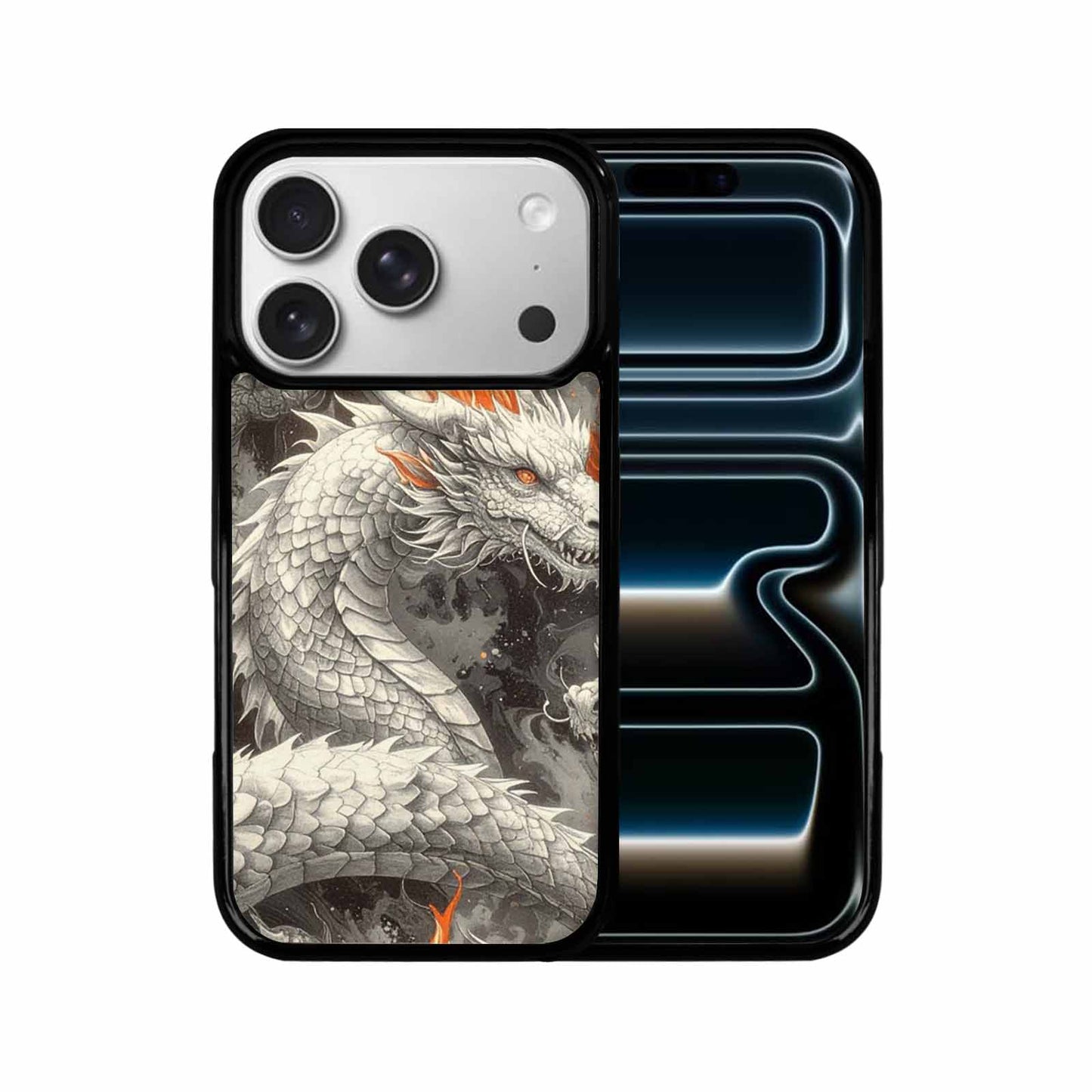 iPhone 17 Pro Case — Retro Dragons Flame Retro Vintage, Custom Art Phone Cover