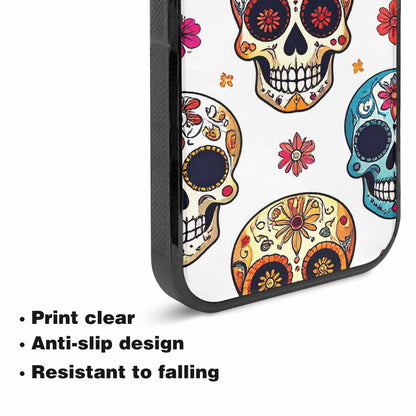iPhone 15 Plus Case — Vibrant Skull Seamless, Custom Phone Case