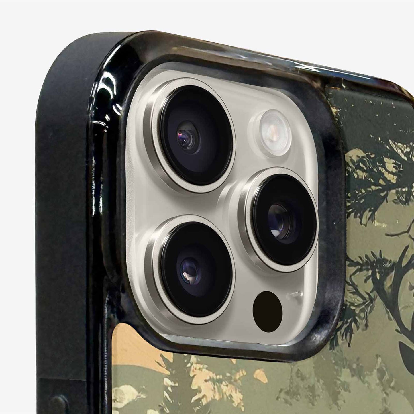iPhone 16 Pro Case — Hunting Camouflage Pattern With Deer And, Custom Printed Phone Case