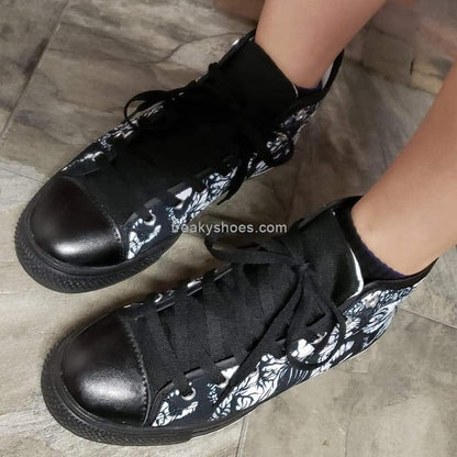 Celtic Navy Indigo Unique WOMEN Bold Art - Freaky Shoes | Custom Art Sneakers