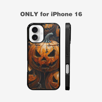 iPhone 16 Case — Halloween Cracked Jackolantern, Custom Printed Phone Case