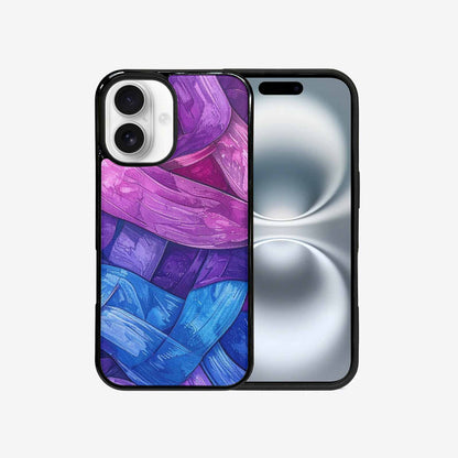 iPhone 16 Case — Bisexual Flag Color Theme Small Rainbow, Custom Designed Case Cover