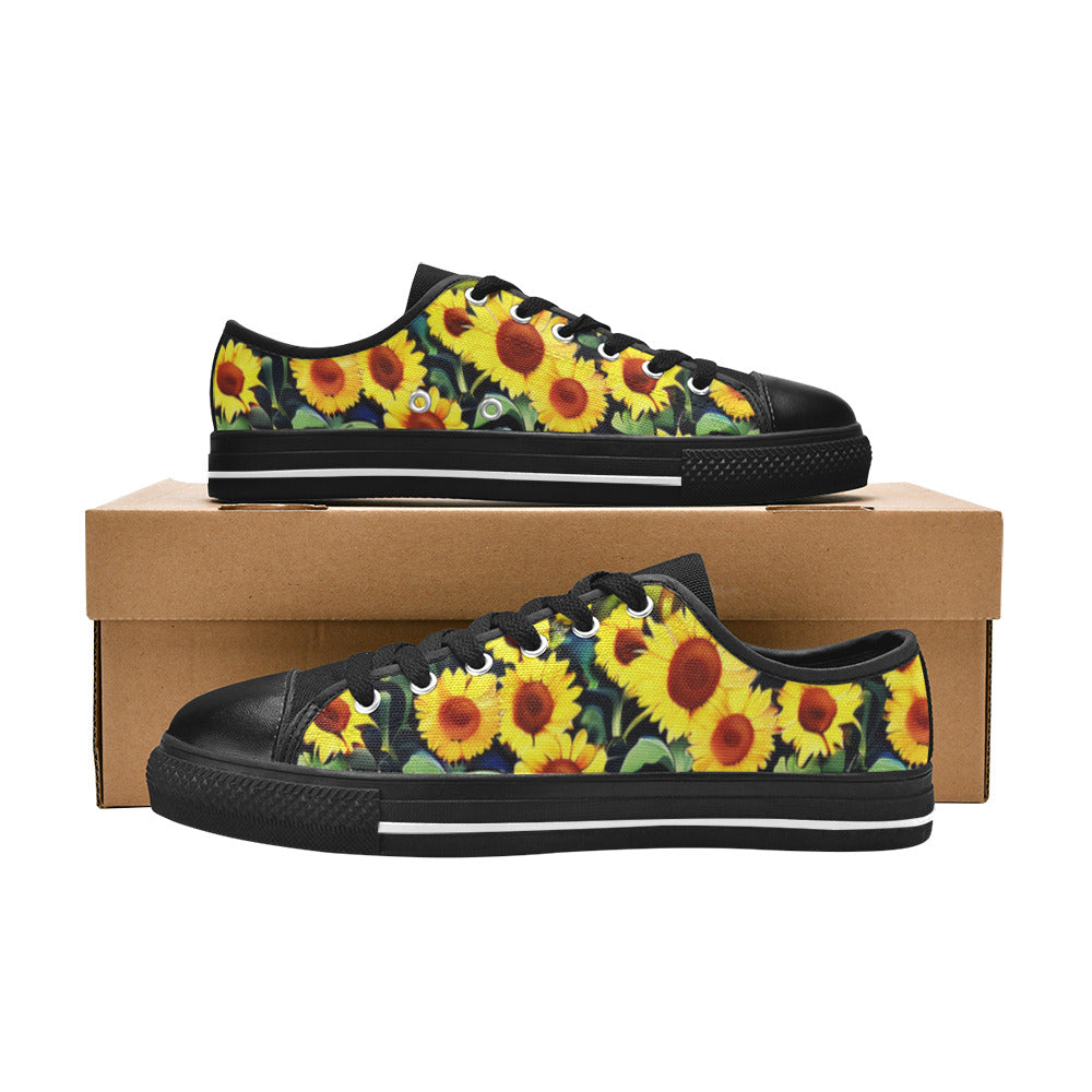 MEN'S Sunflowers Art 5 Canvas Grunge Custom Shoes