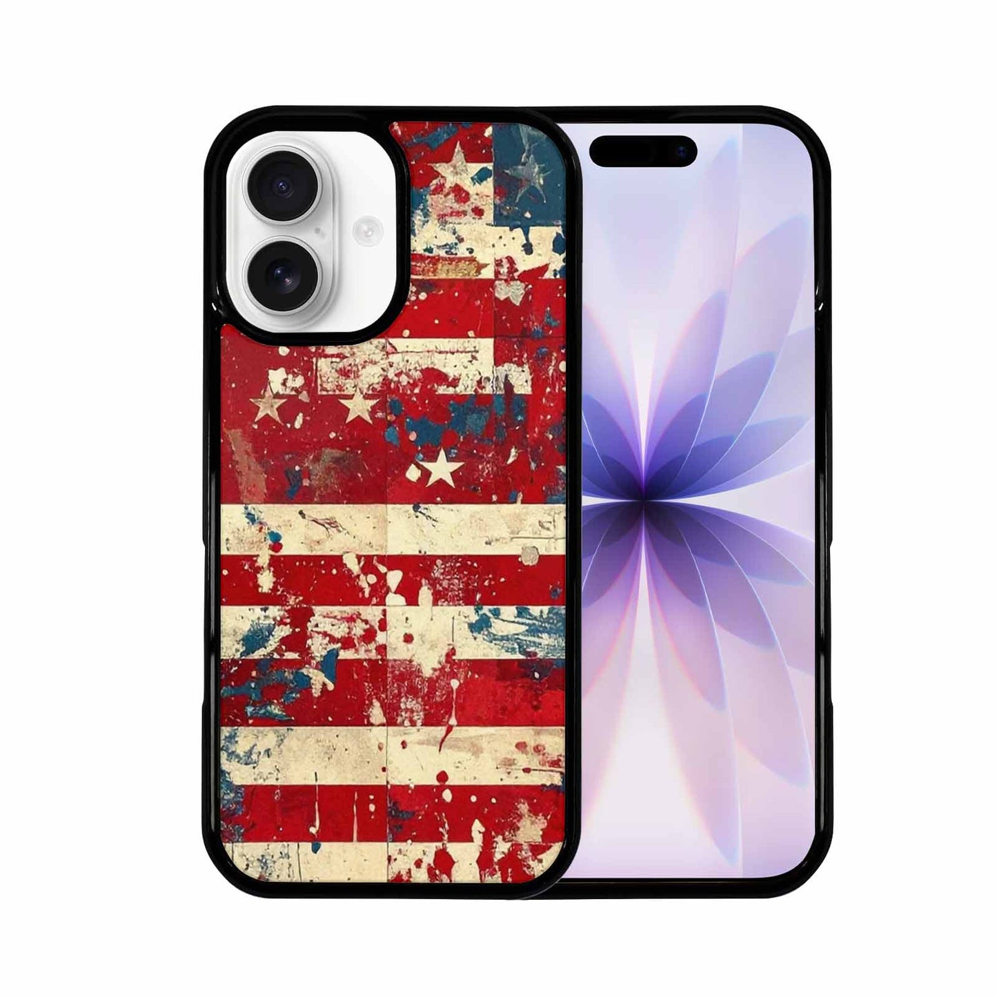 iPhone 17 Case — Small American Flag Stars Galaxy Space, Custom Printed Phone Case
