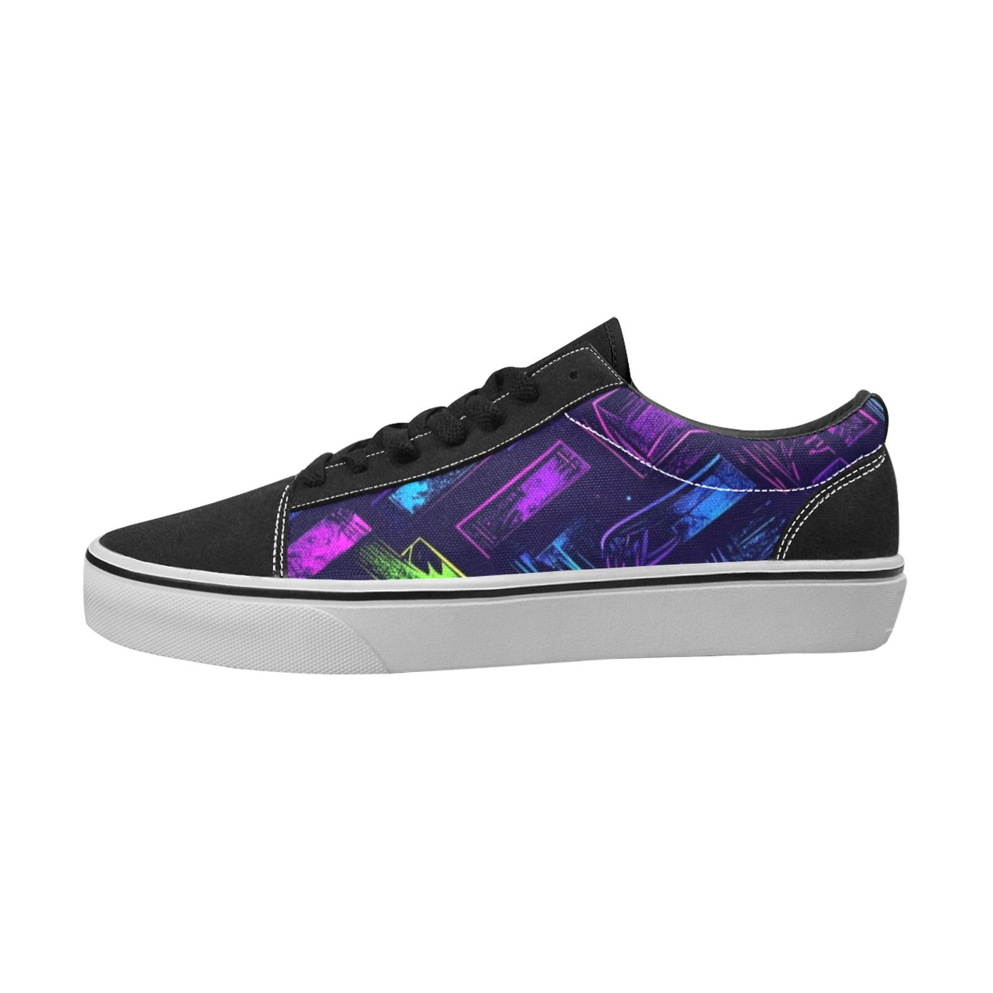 WOMEN'S Electric Houndstooth Dream 1 Low Top Skateboarding Surreal Shoes