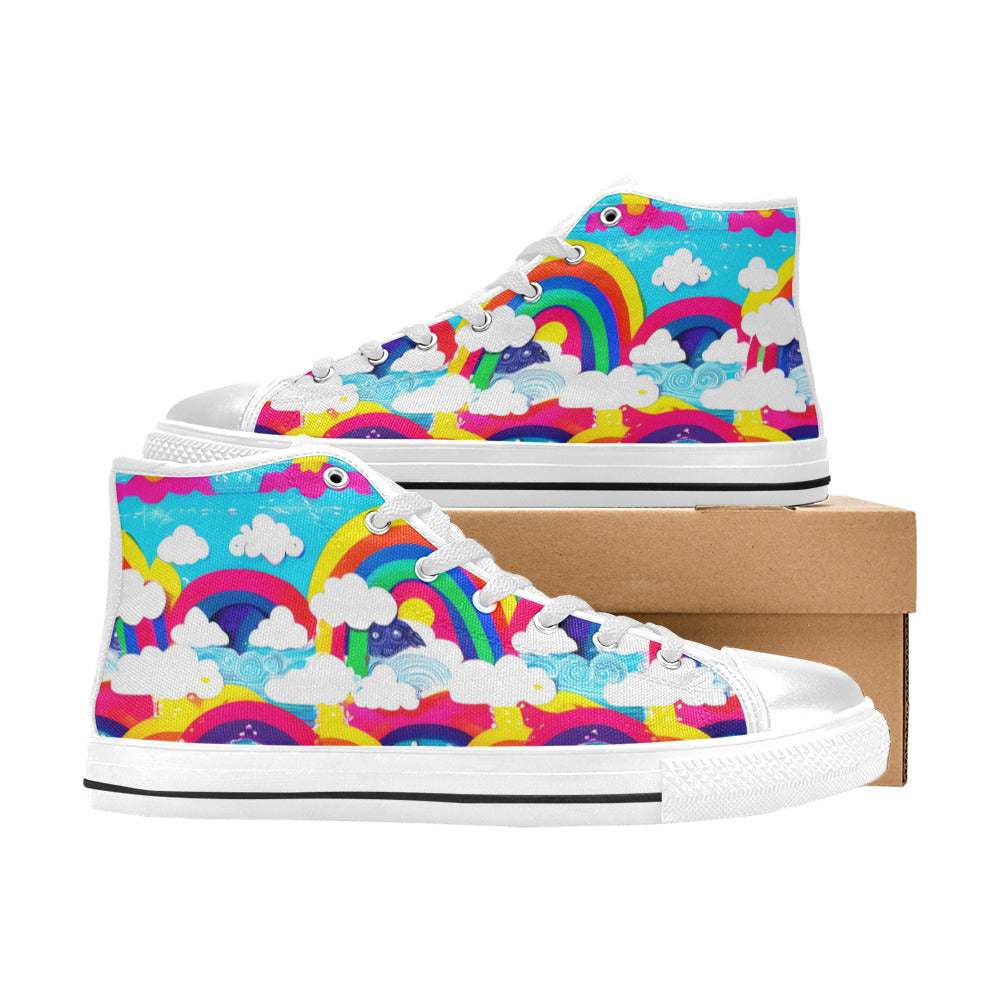 MEN'S Clouds Unicorns Art Men’S High Top Canvas Grunge Shoes