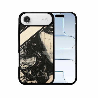 iPhone 17 Air Case — Black And White Solid Black Retro, Customized Protective Case