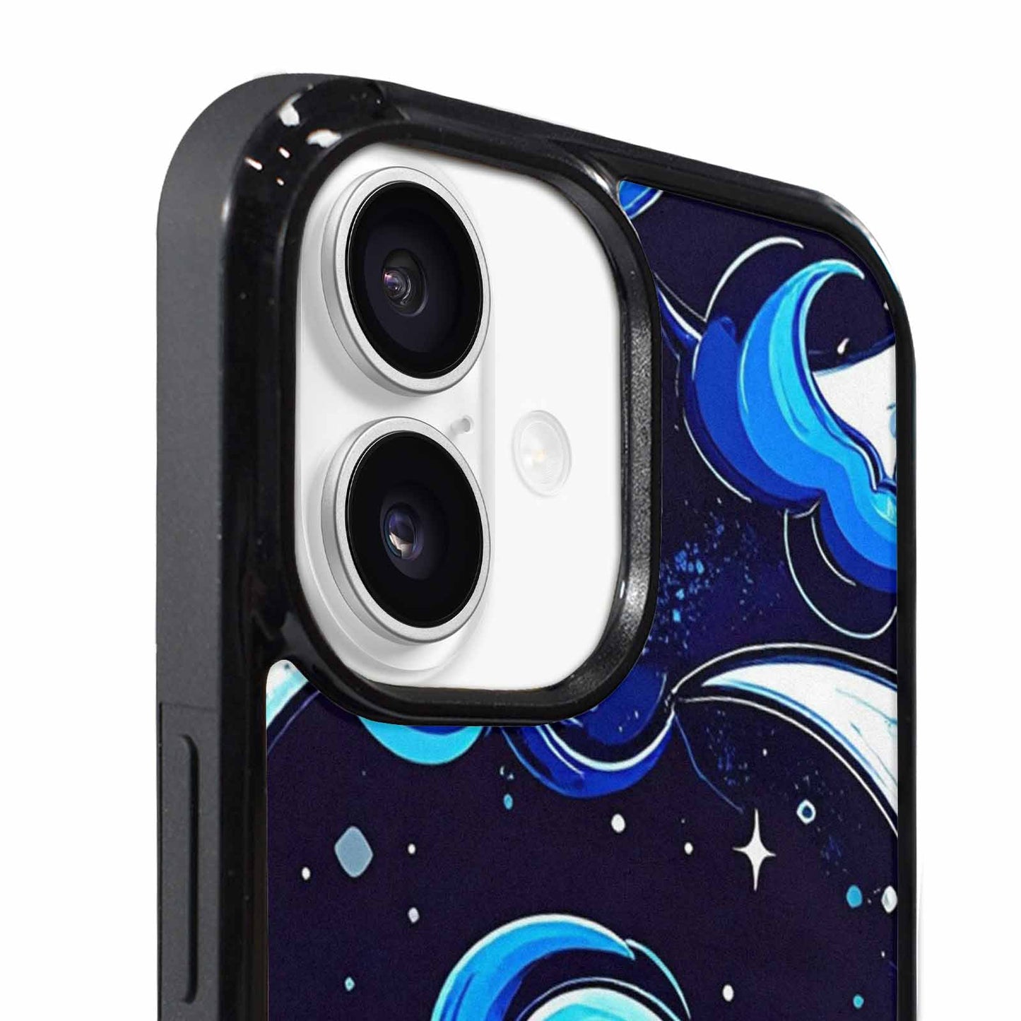 iPhone 17 Case — Neon Winter Moon Cartoon Cute, Custom Phone Case