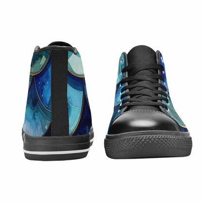 WOMEN'S Mermaid Scale High Top Canvas Dreamcore Custom Shoes