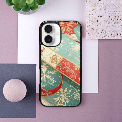 iPhone 16 Case — Christmas Wrapping Paper Pattern Art Wallpaper, Original Design Phone Case