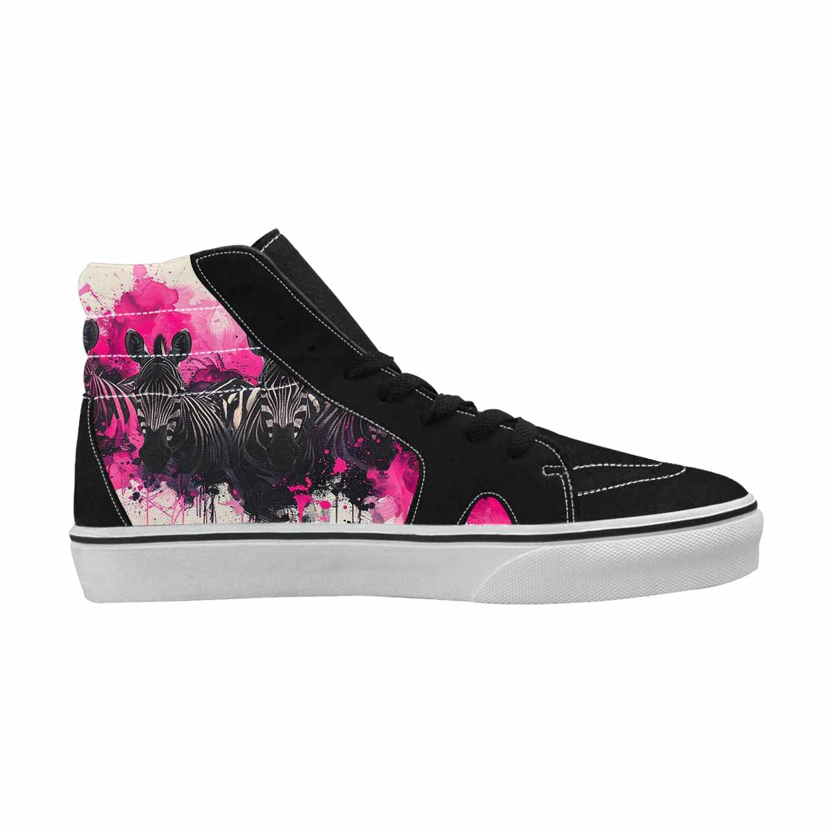 MEN'S Zebra Stripe Burst High Top Canvas Dreamcore Shoes