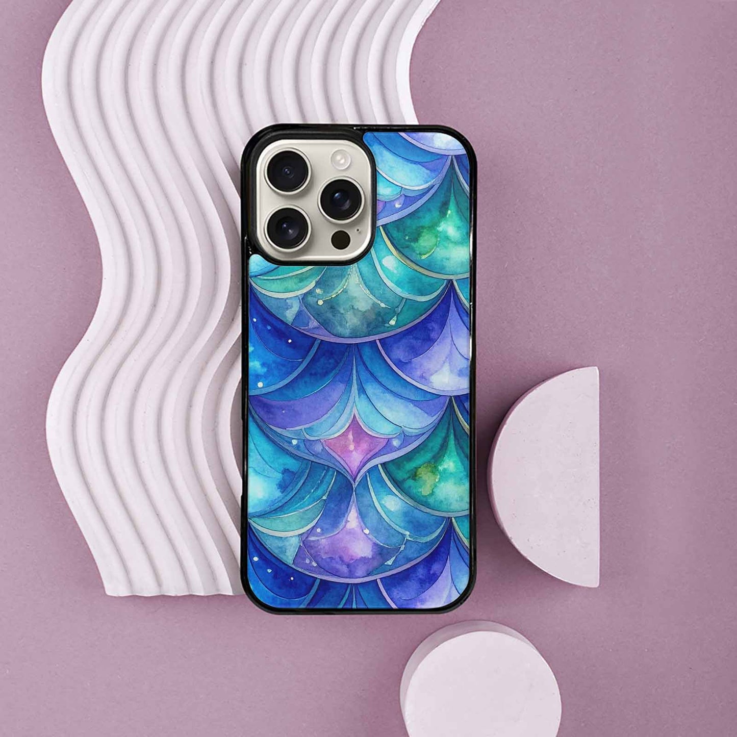 iPhone 16 Pro Max Case — Mermaid Scale Art Pattern, Original Design Phone Case
