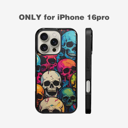 iPhone 16 Pro Case — 1000s Of Skulls Digital Camo Drip, Custom Designed Case Cover