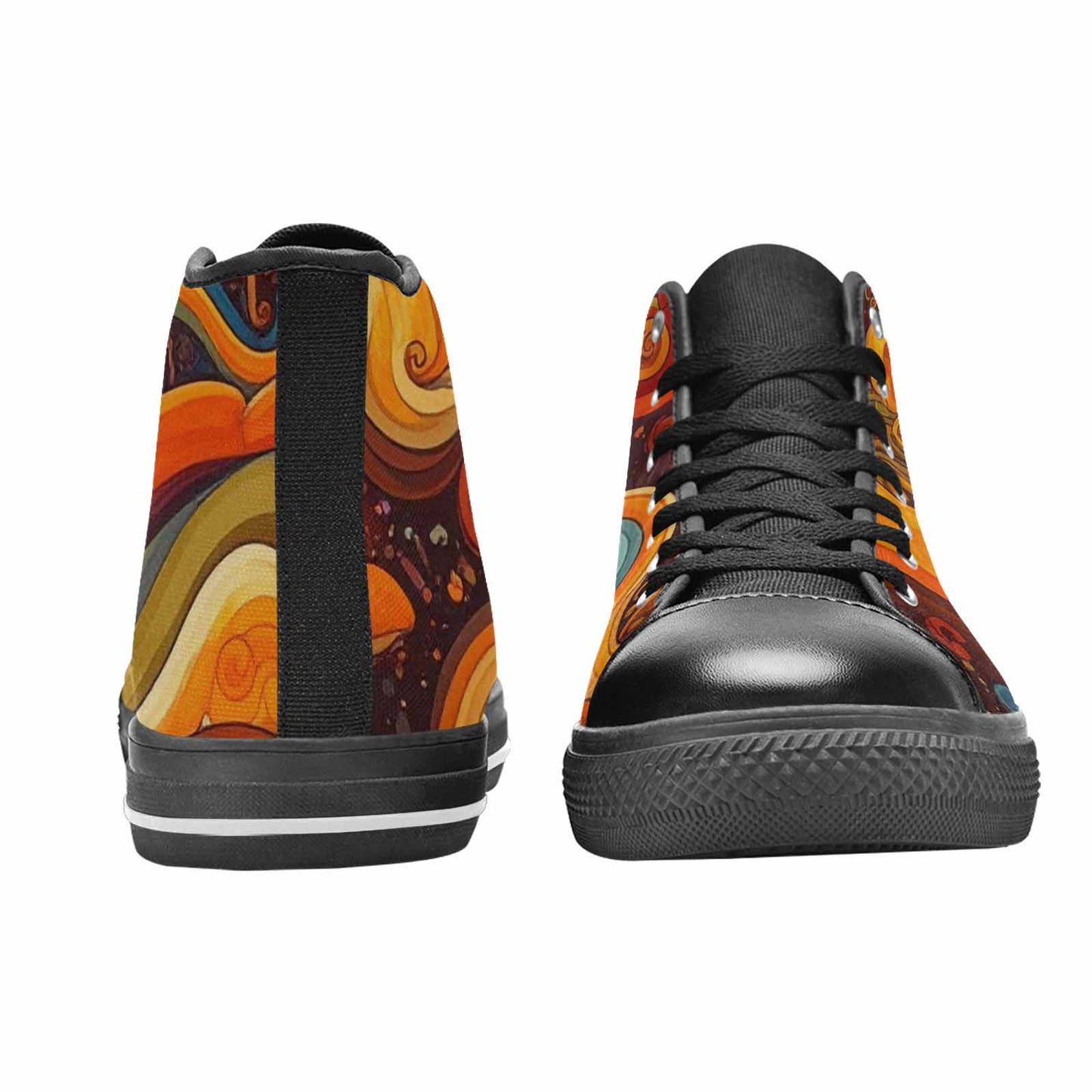 MEN'S Groovy 70S Peace High Top Canvas Y2K Sneakers