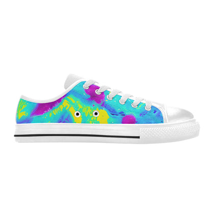 WOMEN'S Tie Dye Splash Retro Canvas Neon Fantasy Shoes